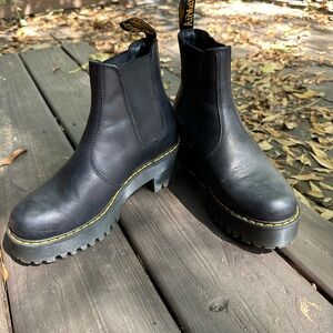 Black Leather Platform Boots